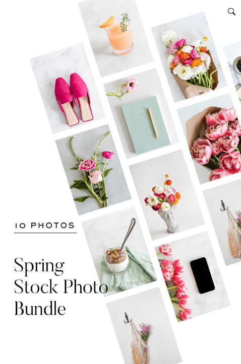 Best stock photo sites for bloggers: example of Spring photo bundle from Stocklane
