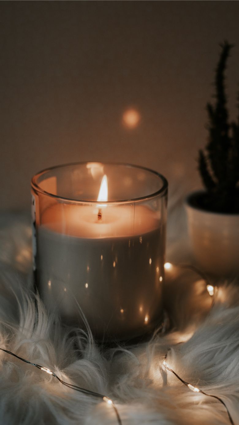 Winter wallpapers for iPhones Cozy Candle