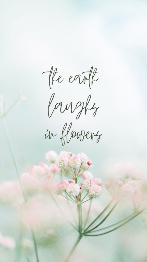 Spring Wallpapers for iPhone earth laughs in flowers