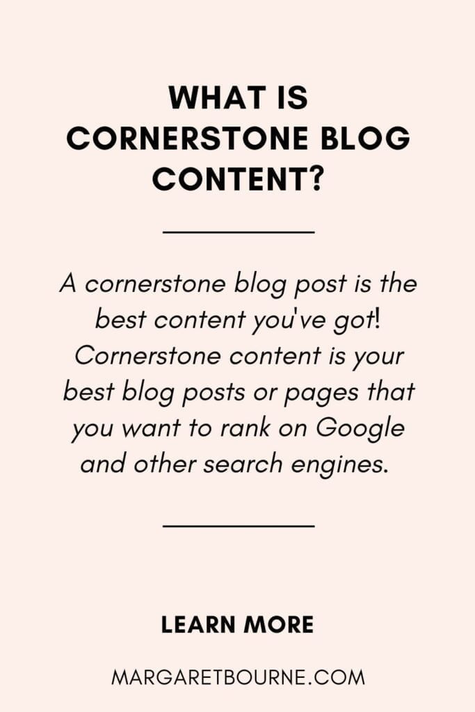 What is a cornerstone blog post pin23