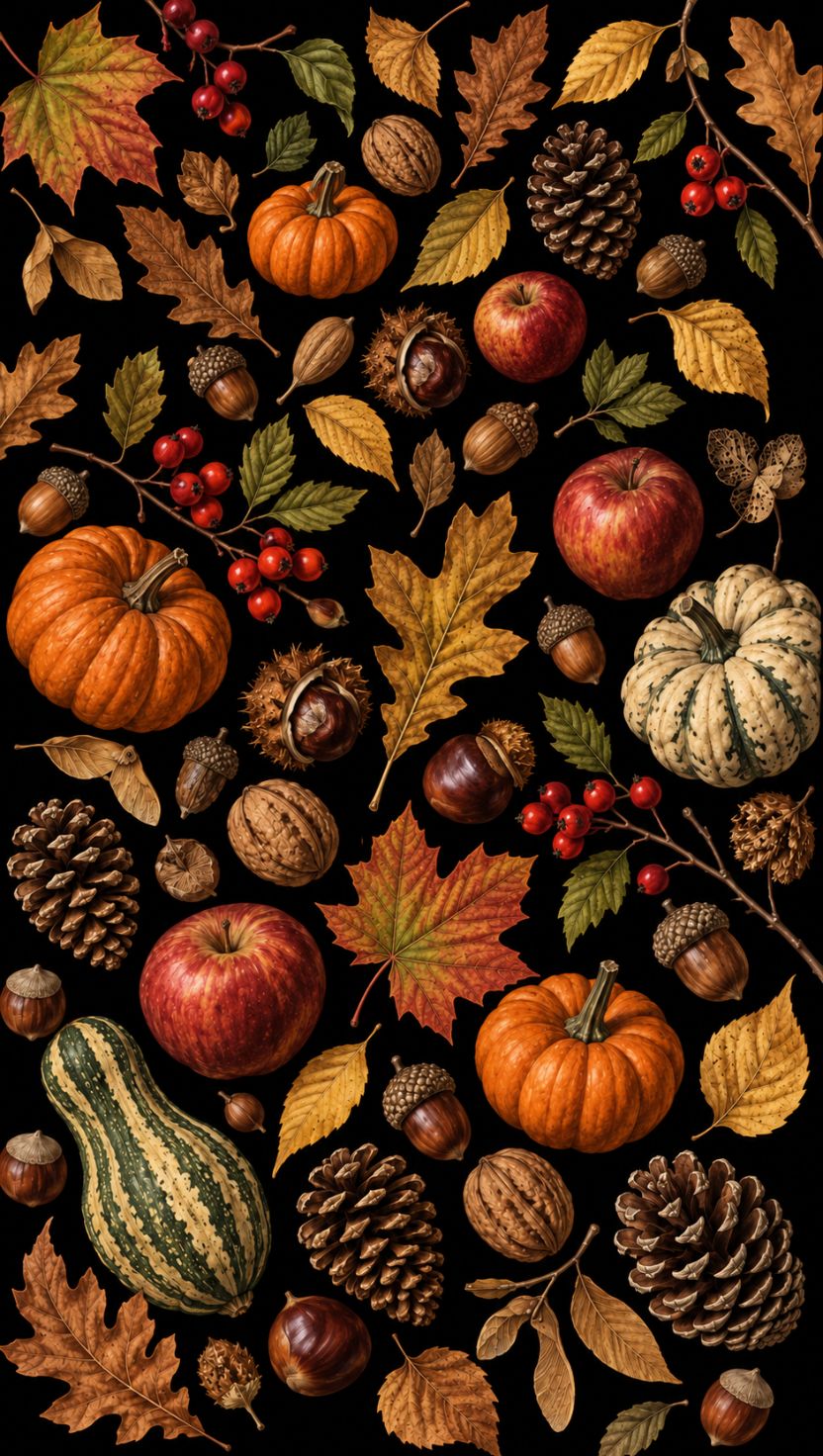 60+ Fall Wallpapers For iPhone Screens To Get Into The Autumn Vibe 19 Dark Fall Wallpaper iPHone Botanicals