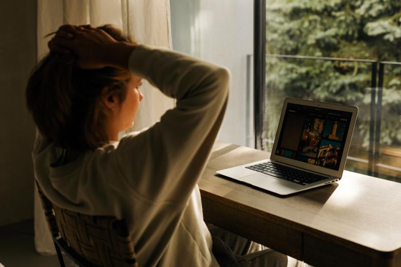 How To Update Old Blog Posts woman using laptop