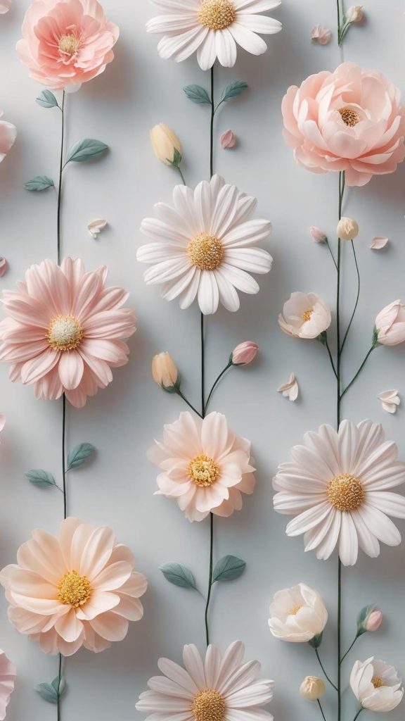 Summer Flower Wallpaper pastel