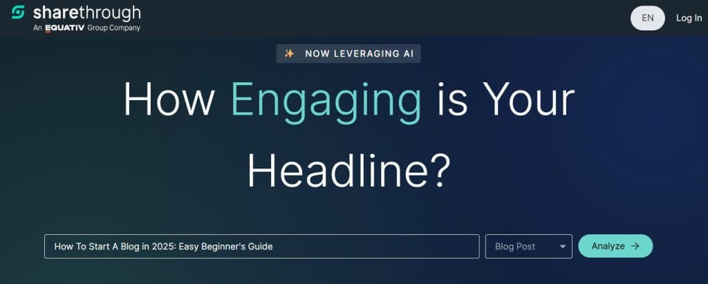How to Write an SEO Title That Ranks & Gets More Clicks 4 How to write an SEO title - Sharethrough analyzer.