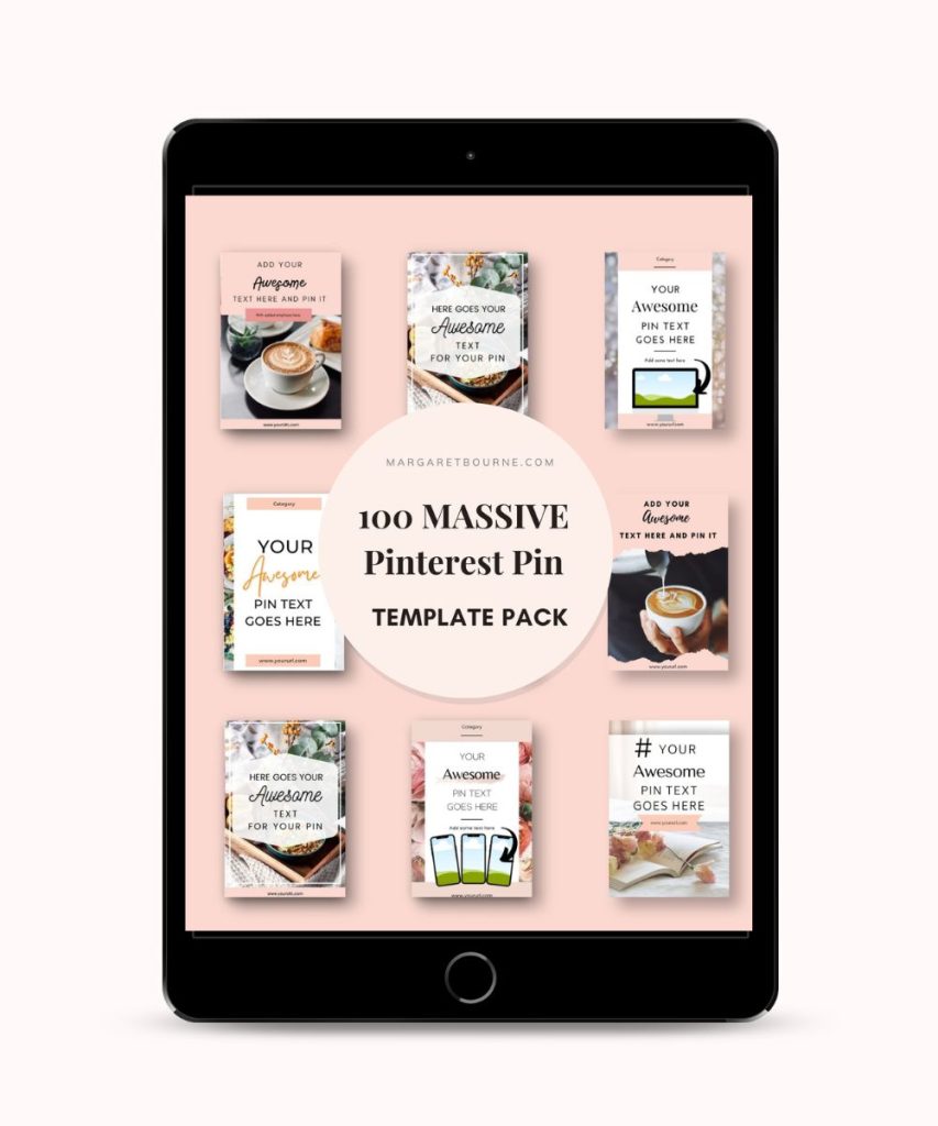 Templates 3 100 Massive Pinterest Pin Template Pack from Margaret Bourne - Confident Blogger.